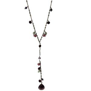 Elegant Beaded Necklace V Shape Pendant Classic Minimalist Fashion Jewelry Women